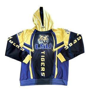 LSU Tigers Front and Back Logo Hoodie in Adult Medium